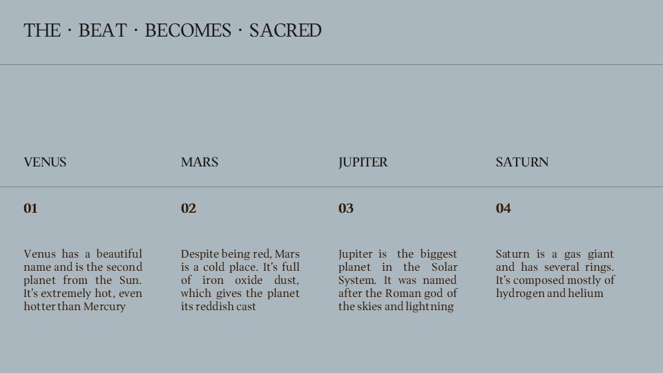 Free Sacred Beats Presentation Theme 9