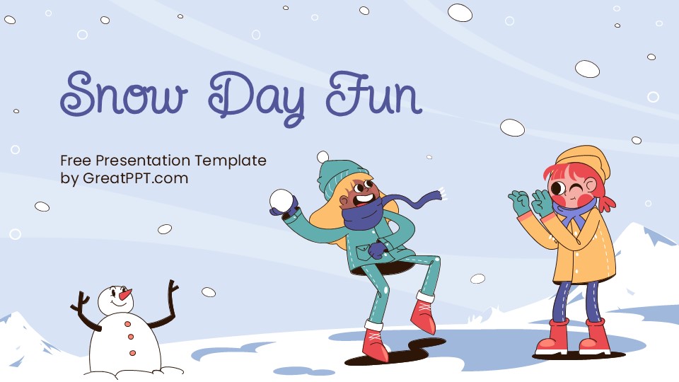 Free Snow Day Fun Powerpoint Template And Google Slides Theme 1