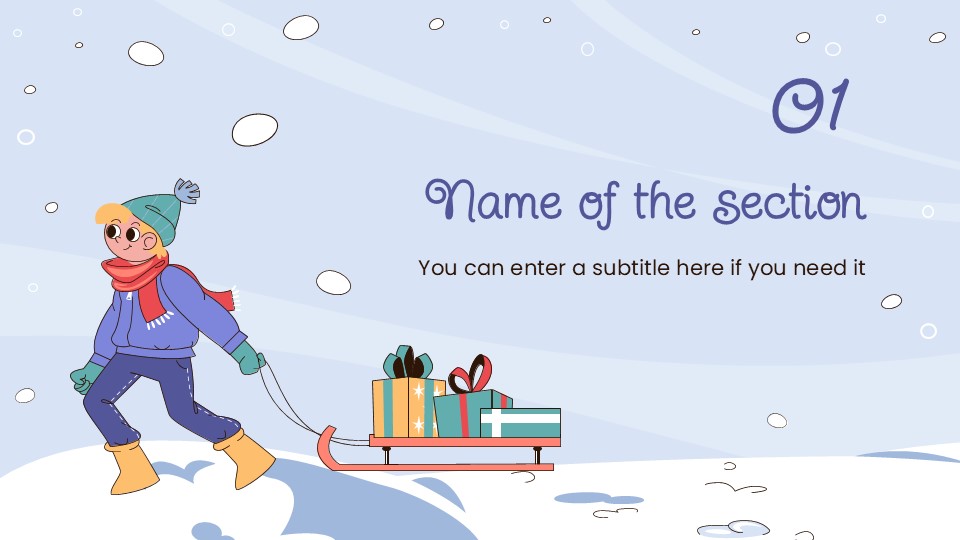 Free Snow Day Fun Powerpoint Template And Google Slides Theme 3