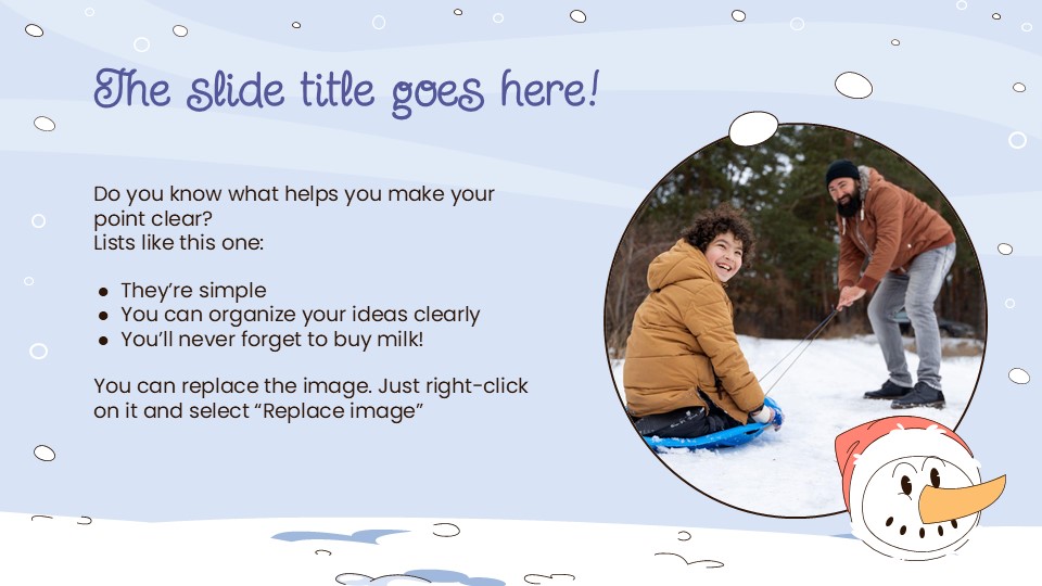 Free Snow Day Fun Powerpoint Template And Google Slides Theme 4