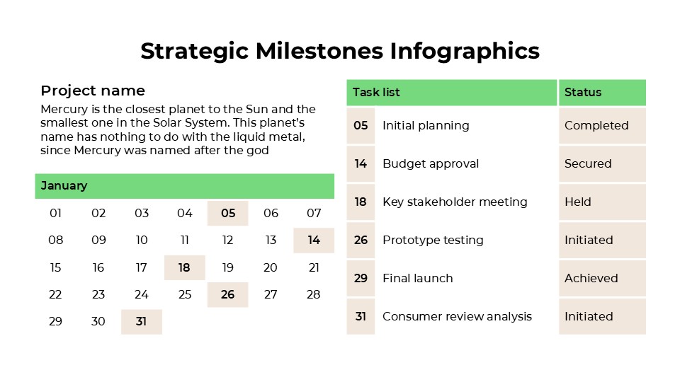 Free Strategic Milestones Infographics For Powerpoint And Google Slides 2