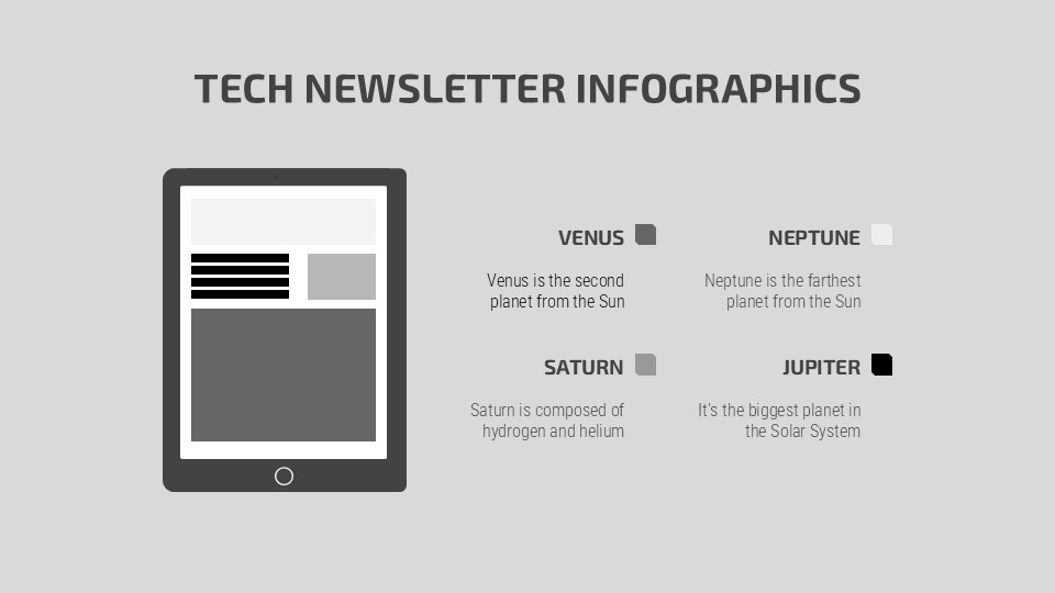 Free Tech Newsletter Infographics For Powerpoint And Google Slides 3
