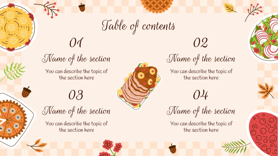 Free Thanksgiving Recipe Presentation Template 2