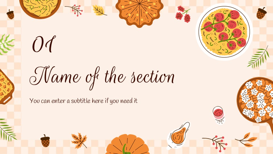 Free Thanksgiving Recipe Presentation Template 3