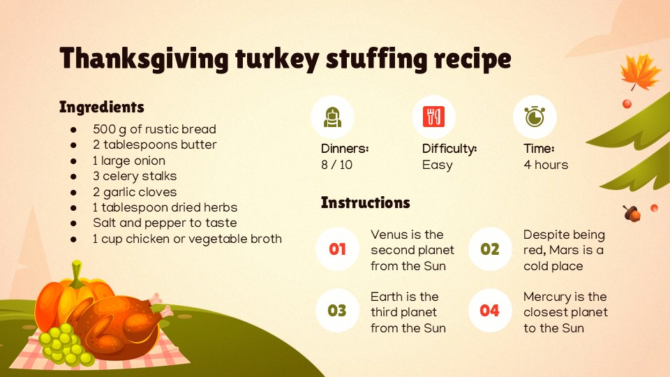 Free Thanksgiving Turkey Presentation Theme 10
