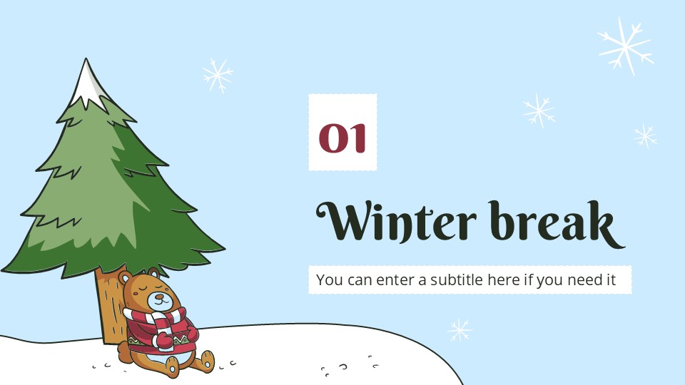 Free Winter Break Recap Presentation Theme 4