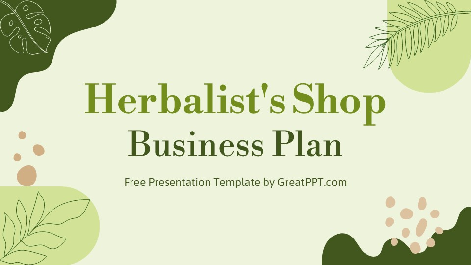 Herbalist's Shop Business Plan Powerpoint Template 1