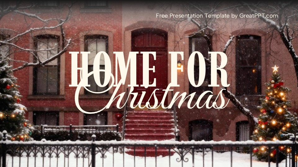 Home For Christmas Powerpoint Template 1