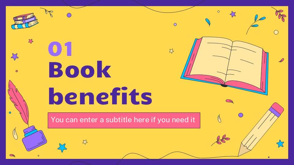 I Love Books Presentation Theme 4