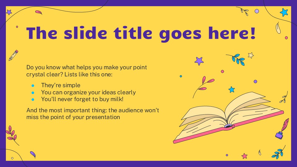 I Love Books Presentation Theme 6