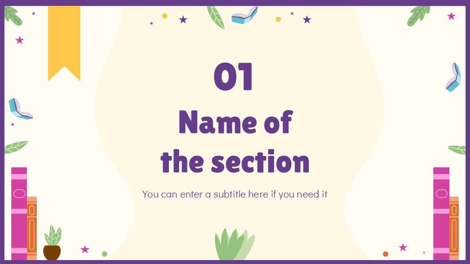 I Love Books And Reading Presentation Template 4