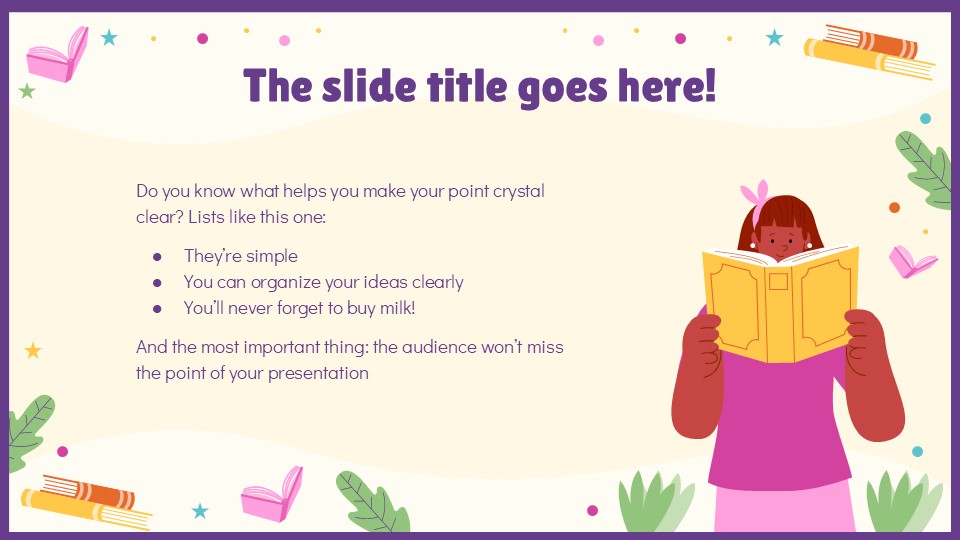 I Love Books And Reading Presentation Template 6