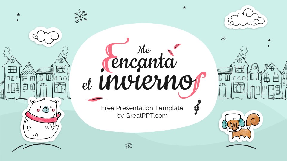 I Love Winter Presentation Theme 1