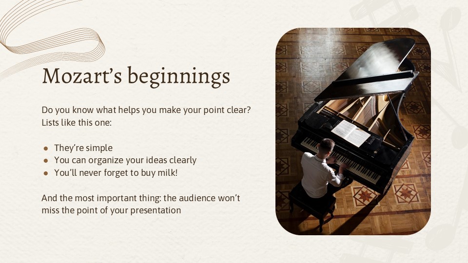 Music Subject For High School Mozart Powerpoint Template 6