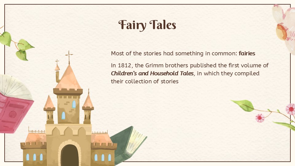 The World Of Grimm Brothers' Fairy Tales Presentation Theme 6