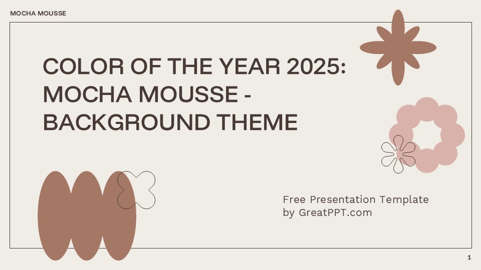 Color Of The Year 2025 Mocha Mousse Background Theme 1