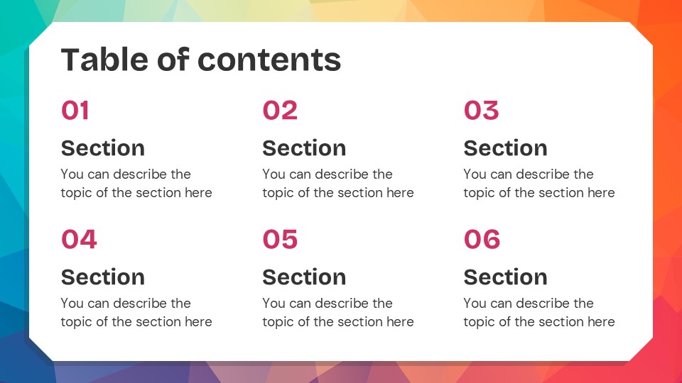 Colorful Low Poly Lesson For Elementary Presentation Theme 2