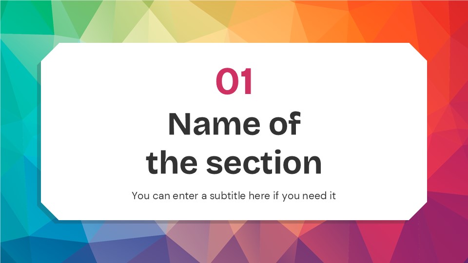 Colorful Low Poly Lesson For Elementary Presentation Theme 3