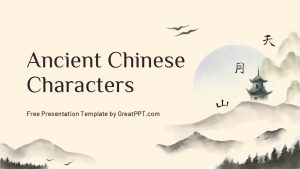 Free Ancient Chinese Characters Powerpoint Template 1