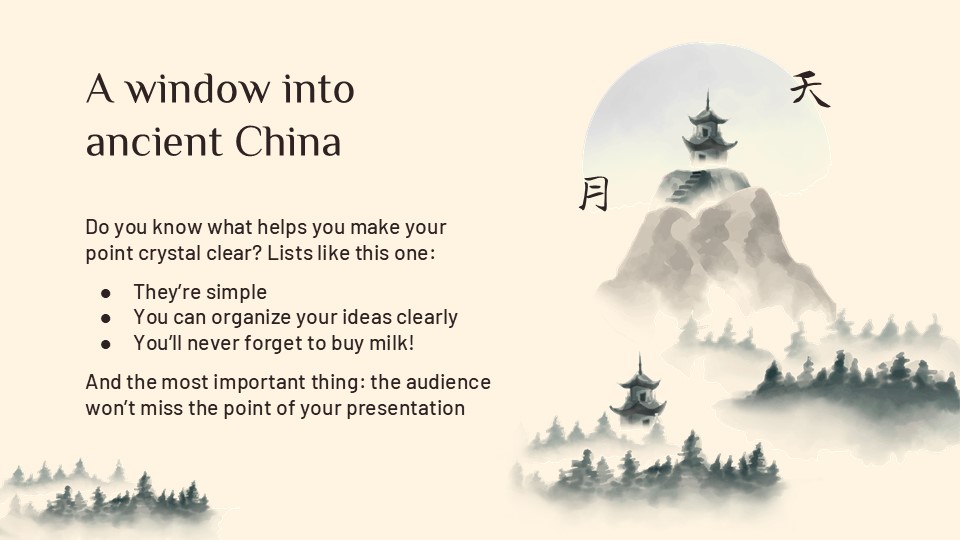 Free Ancient Chinese Characters Powerpoint Template 7
