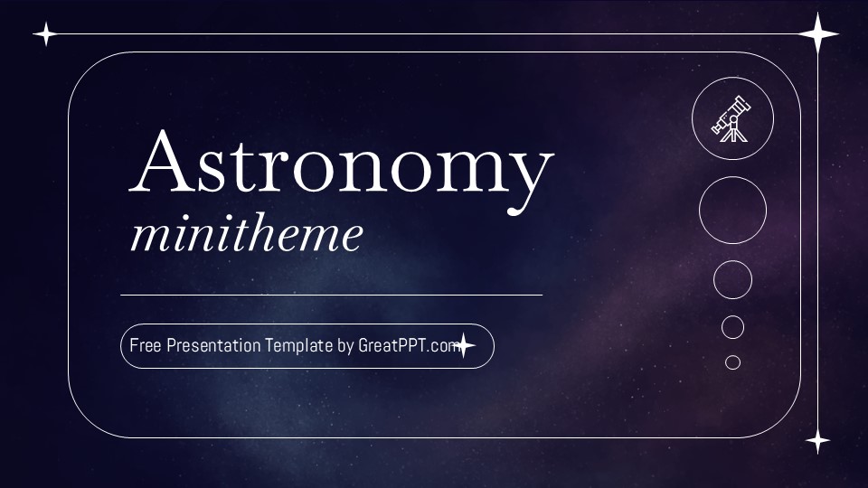 Free Astronomy Presentation Minitheme 1