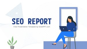 Free Blue Seo Report Powerpoint Template 1