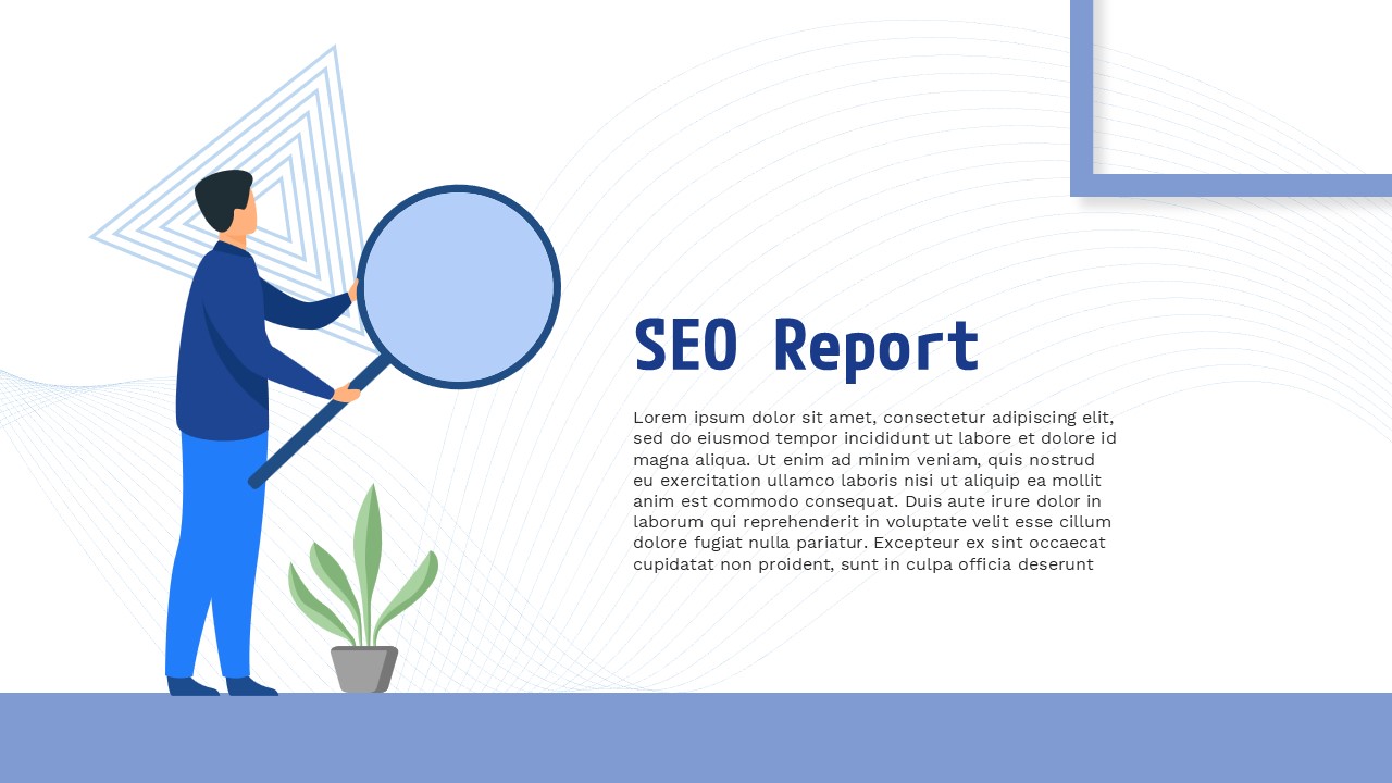 Free Blue Seo Report Powerpoint Template 2
