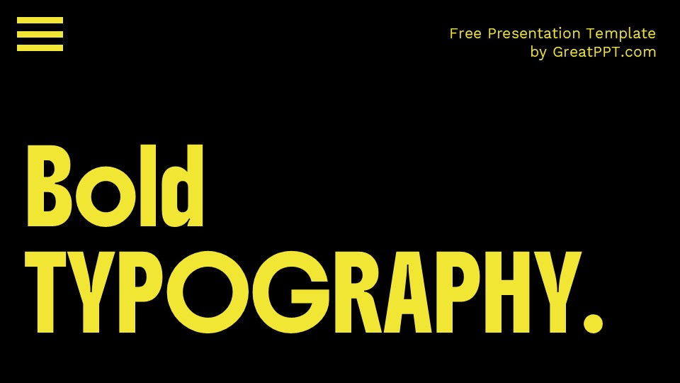 Free Bold Typography Presentation Theme 1