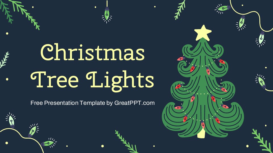 Free Christmas Tree Lights Presentation Theme 1