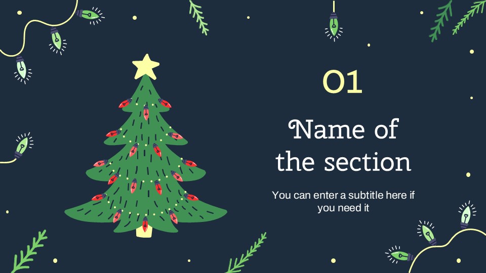 Free Christmas Tree Lights Presentation Theme 3
