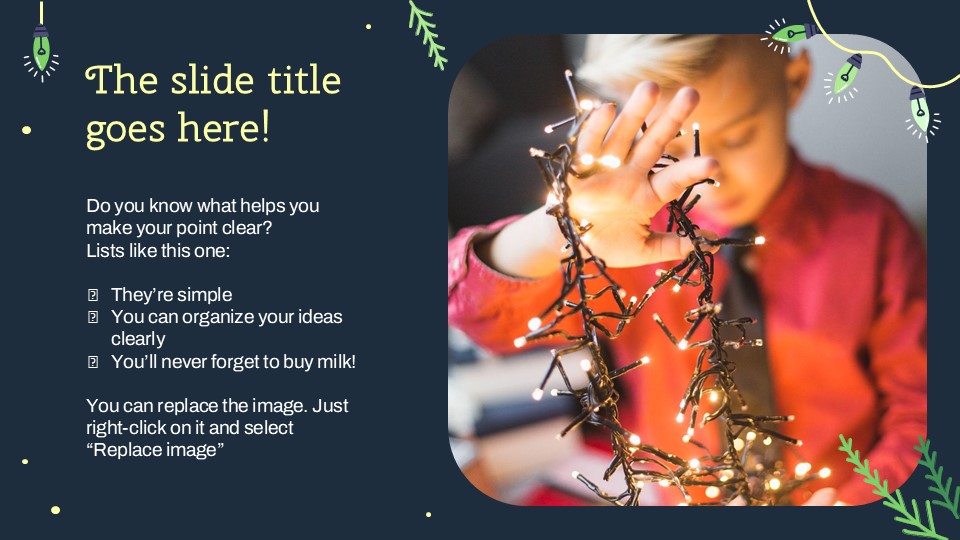 Free Christmas Tree Lights Presentation Theme 4