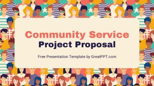 Free Community Service Project Proposal Powerpoint Template 1