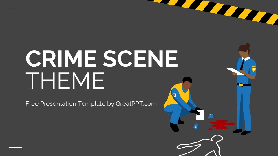 Free Crime Scene Powerpoint Template And Google Slides Theme 1