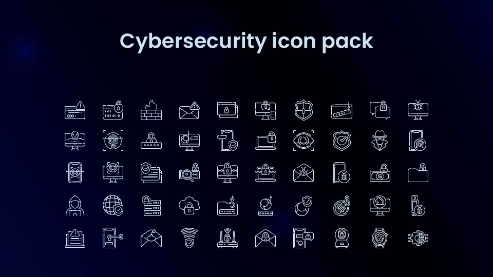 Free Cybersecurity Icon Pack For Powerpoint And Google Slides 2