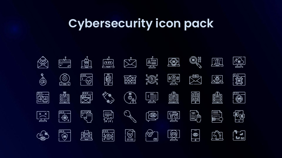 Free Cybersecurity Icon Pack For Powerpoint And Google Slides 3