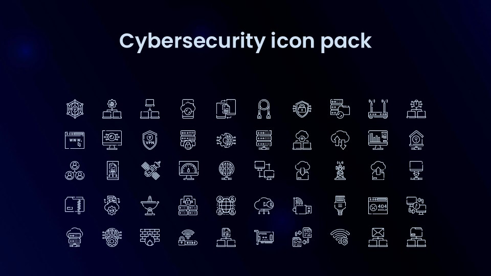 Free Cybersecurity Icon Pack For Powerpoint And Google Slides 4