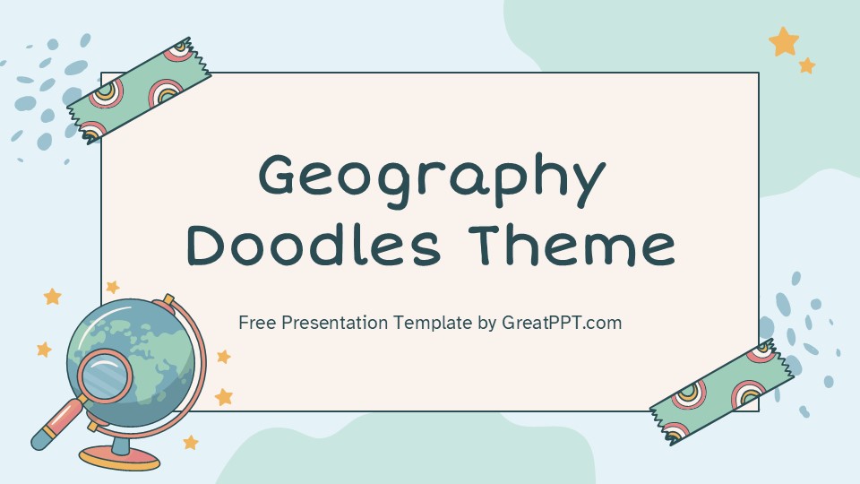 Free Geography Doodles Presentation Theme And Ppt Template 1