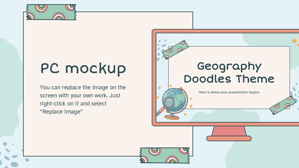 Free Geography Doodles Presentation Theme And Ppt Template 24