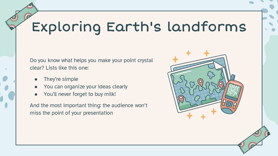 Free Geography Doodles Presentation Theme And Ppt Template 6