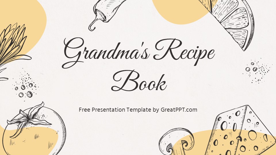 Free Grandma's Recipe Book Presentation Theme 1