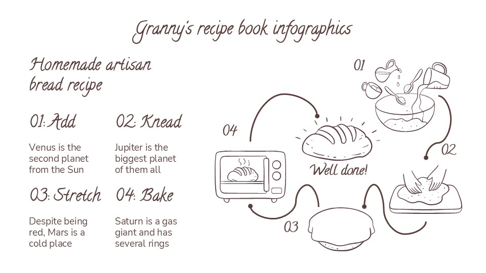Free Granny's Recipe Book Infographics For Powerpoint 11