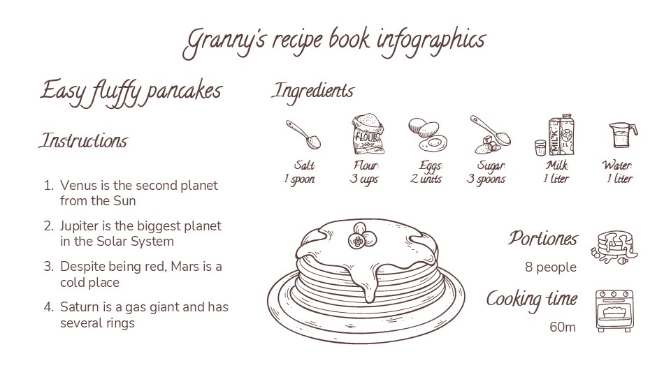 Free Granny's Recipe Book Infographics For Powerpoint 14
