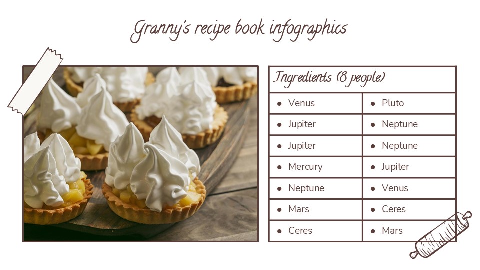 Free Granny's Recipe Book Infographics For Powerpoint 5