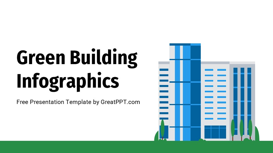 Free Green Building Infographics For Powerpoint And Google Slides 1