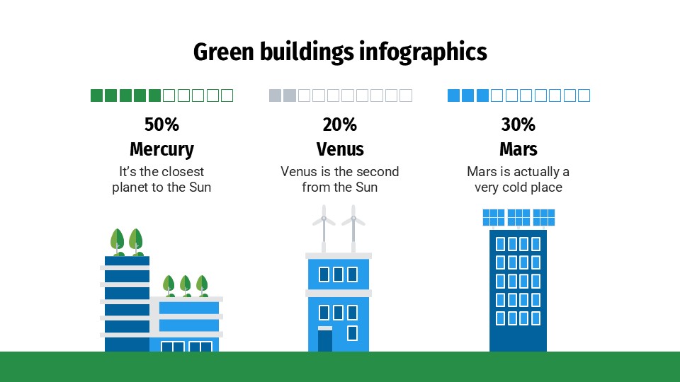 Free Green Building Infographics For Powerpoint And Google Slides 2