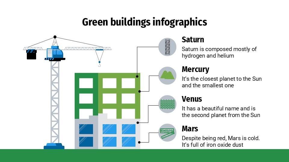 Free Green Building Infographics For Powerpoint And Google Slides 23