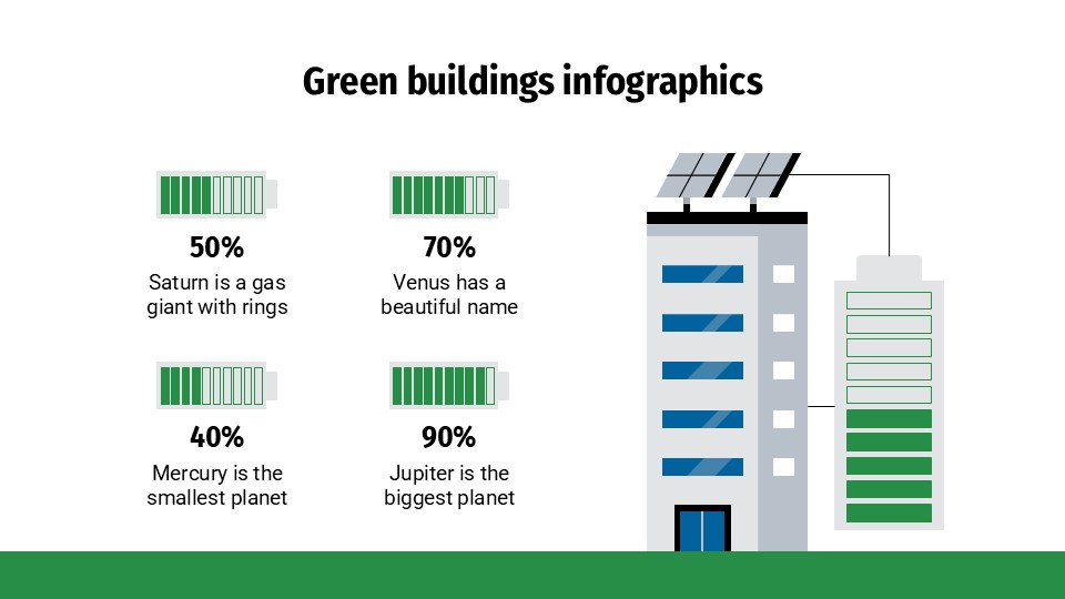 Free Green Building Infographics For Powerpoint And Google Slides 30