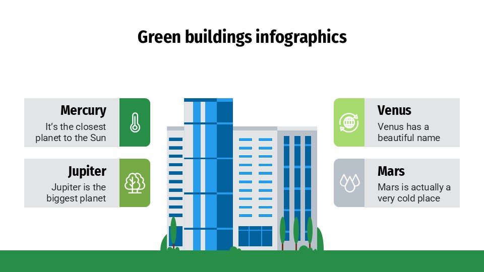 Free Green Building Infographics For Powerpoint And Google Slides 6