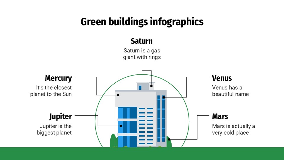 Free Green Building Infographics For Powerpoint And Google Slides 9