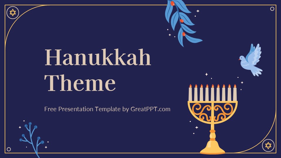 Free Hanukkah Presentation Theme For Powerpoint 1